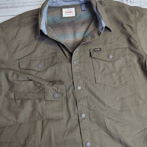 Wrangler Plaid Lined Shacket Jacket Men's XL Chore Field Coat Pockets Heavy Snap